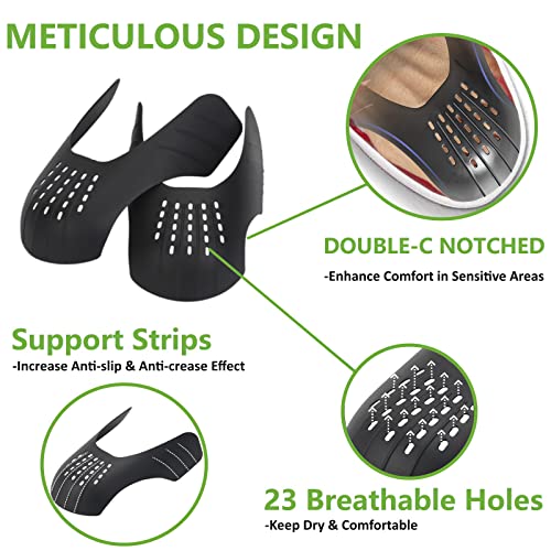 Creehin Crease Protectors For Air Force 1, 4 Pairs Shoe Crease Protector, Crease Protectors For Jordan 1, Shoe Toe Box Crease Protectors For Dunk Low, Sneaker Shields For Men/Women/Kids #TOP3