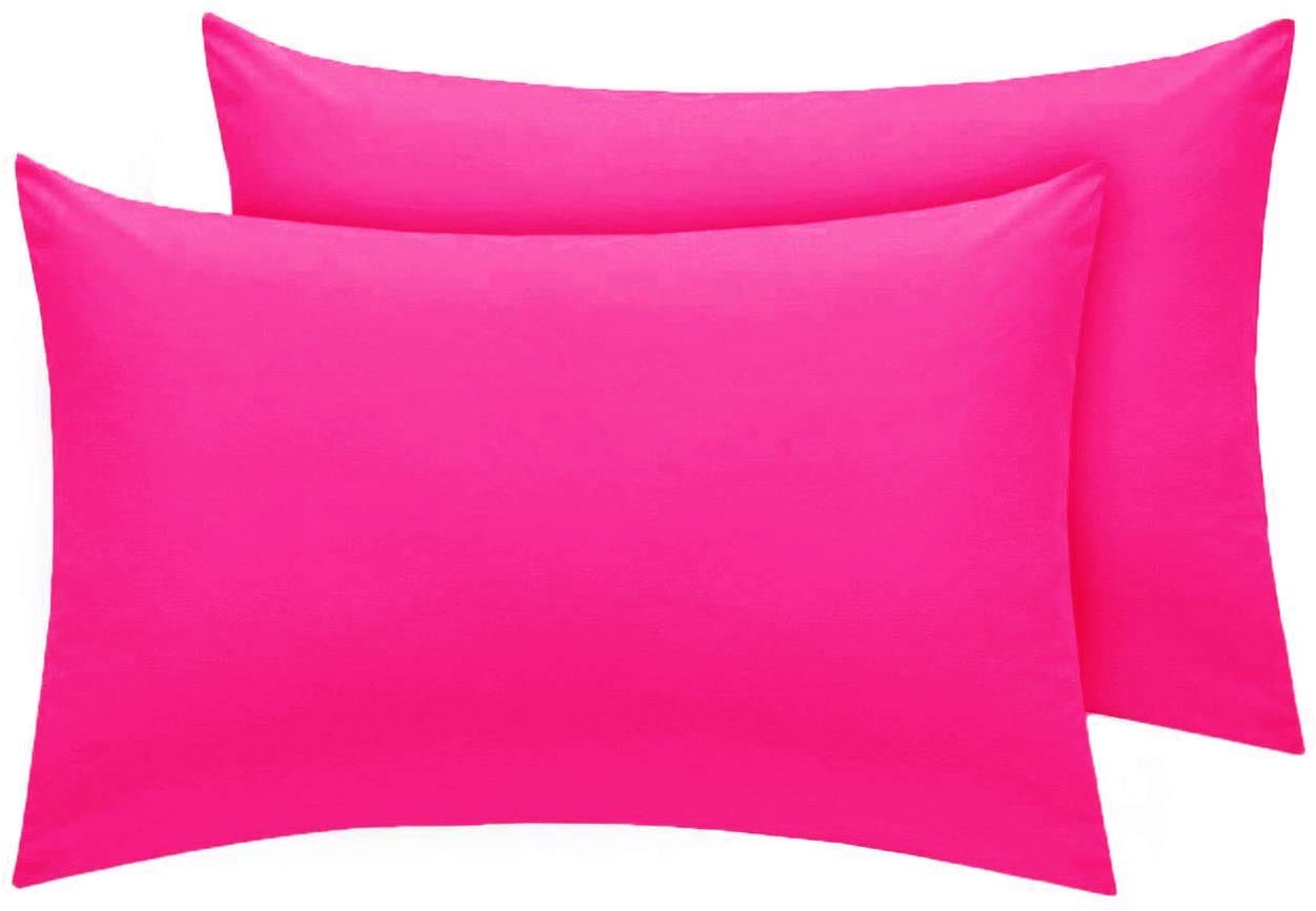 Percale Easy Care Housewife Polycotton Pillowcases (Fuchsia)