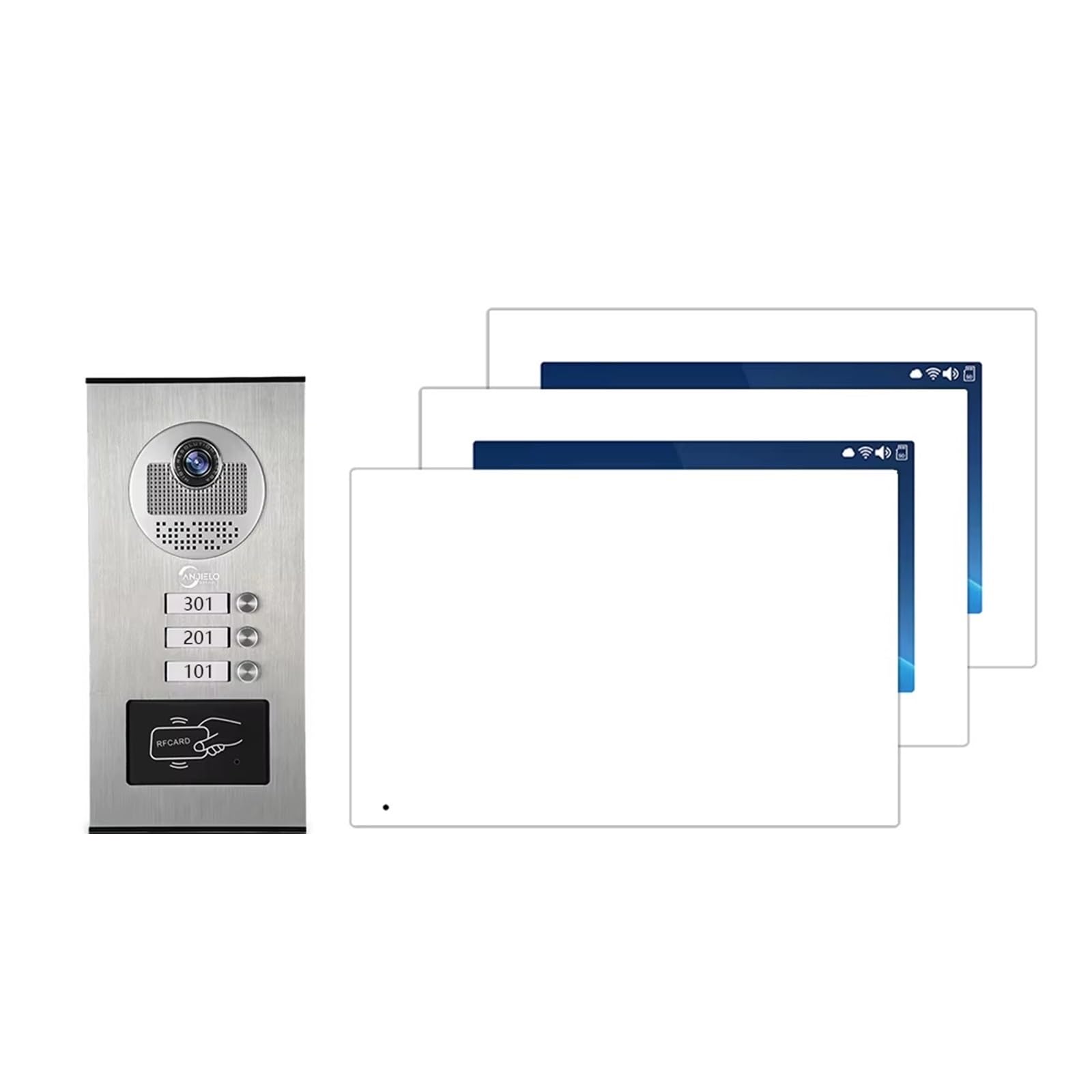 17.8 cm 1080P Tuya WiFi wideodomofon wielofunkcyjne inteligentne drzwi (3 jednostki W)