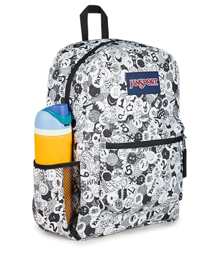 Image of JanSport Cross Town Backpack - Simple Bag for Everyone with 1 Main Compartment, Front Utility Pocket - Premium Class Accessories - Doodle Dots