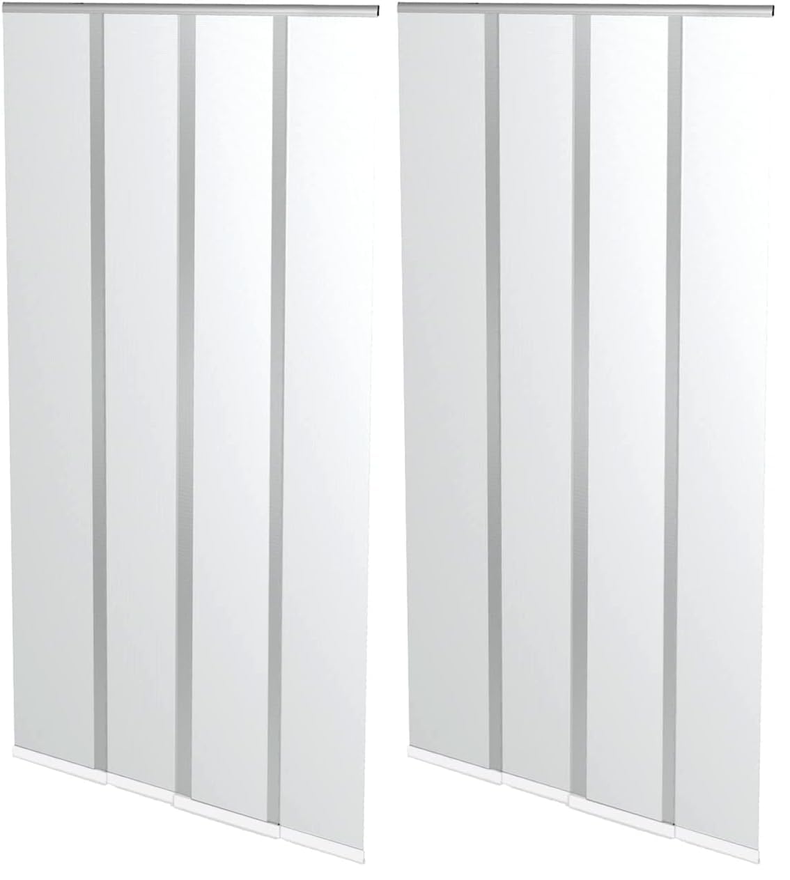 Windhager rideau anti-insectes lamelles 100 x 220 cm, moustiquaire de porte blanche, protection contre mouches et moustiques pour balcon et terrasse, montage sans perçage, 04316 (Lot de 2)