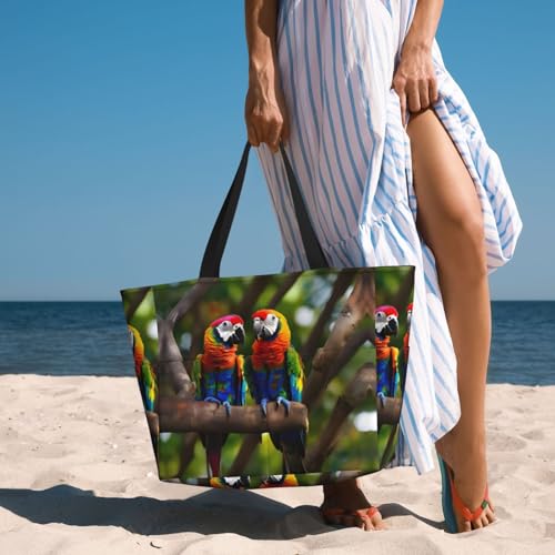 Sac à bandoulière imperméable perroquets colorés idéal pour vos balades urbaines - 4