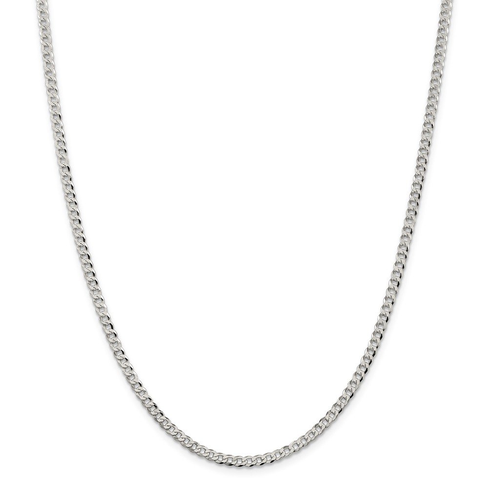Amazon.com: 925 Sterling Silver 3.2mm Beveled Curb Chain; 24