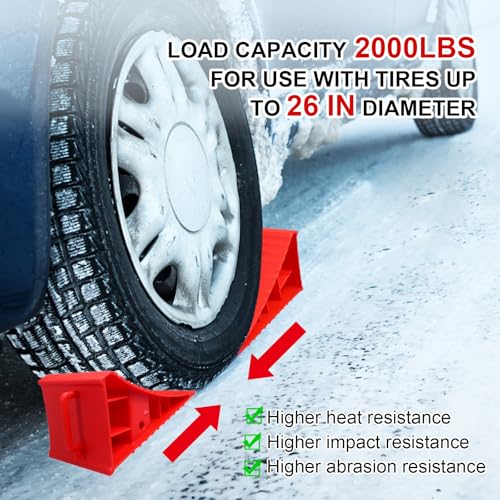 Image of 4Pack Wheel Chocks for RV Trailer Non Slip Heavy Duty