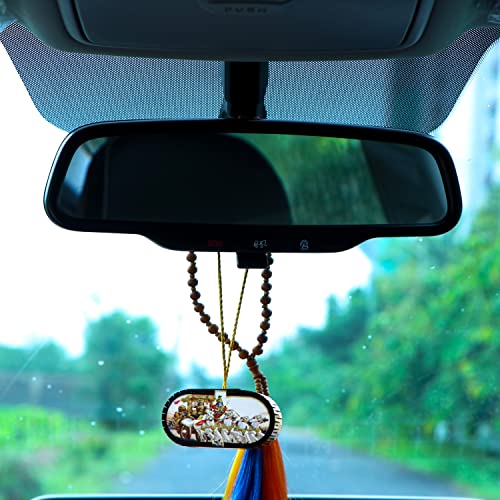 Image of Car Air Freshener Auto Perfume Car Decor Accessory Wood Scent Essential Oil Aroma pendant for Car Mirror Hanging Car Interior Diffusers Exclusive gifts (1 pcs, KASTURI-FRAGRANCE)