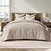 EVERGRACE Luxury Velvet Quilt Set King Size 3 Piece, Soft Cross-Stitch Velvet Comforter Set with Pillow Shams, Lightweight Coverlet Bedspread Bedding Set for All Seasons, Light Taupe