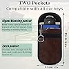 ZCOINS Faraday Box & 2 Dual-Layer Pouches Value Bundle, Car Key Signal Blocker Box, Keyless Entry RFID Blocking Set, Protects Any Car Key with Industry Leading Faraday Protection-Brown #5