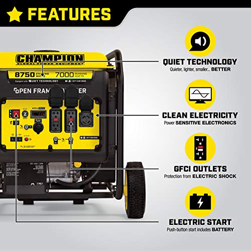 Champion Power Equipment 100520 8750-Watt DH Series Open Frame Inverter Electric Start & Storage Cover for 3000-Watt or Higher Inverter Generators - Image 5