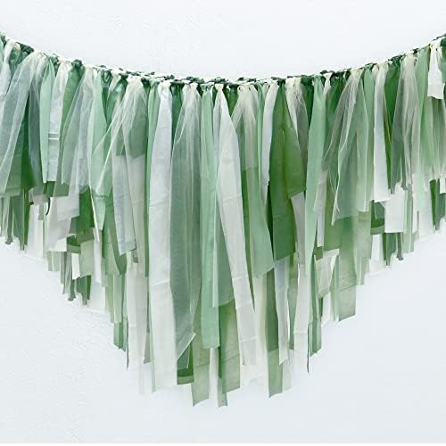 50pcs Sage Green Streamers Safari Baby Shower Decorations Streamer Backdrop 24 Colors Plastic Fringe Backdrop for Parties Green Jungle Birthday Dinosaur Party Ribbon Backdrop Fringe Garland
