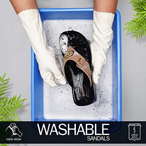 Aerothotic Hazel Casual Arch Supportive Thong Sandals For Women (6, Hazel Beige, Numeric_6) #TOP3