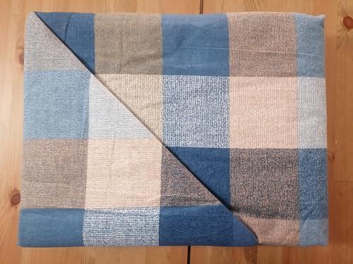PAGO POCO Bettwäsche-Set aus Flanell, Karomuster, Decke Bettbezug...