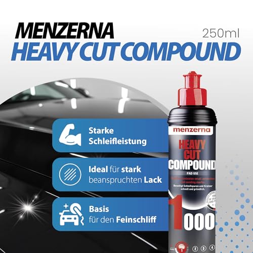 detailmate Menzerna Auto Polituren Set: Menzerna: Heavy Cut Compound 1000 + Medium Cut Polish 2500 +...