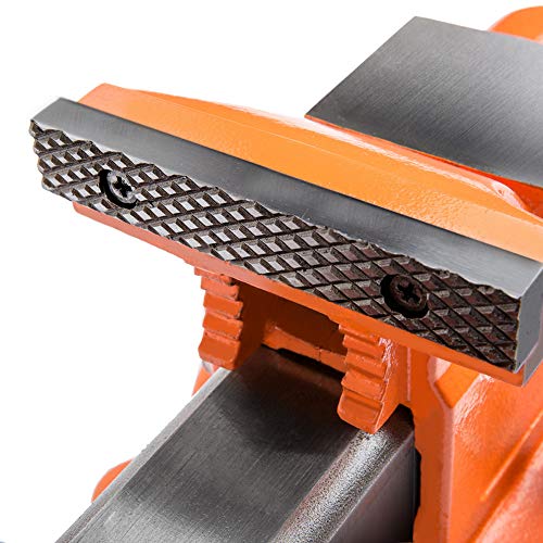 Forward 6-Inch Bench Vise Ductile Iron With Channel Steel And 360-Degree Swivel Base Hy-30606-6In (6") #TOP2