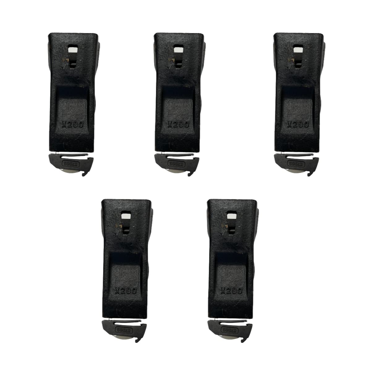 5 Set X290 Bucket Teeth Tooth,with K290s Steel Locks FITS FOR X290 Style BUCKET TEETH