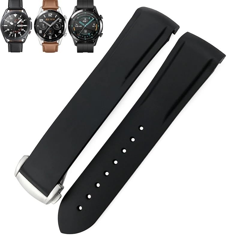 Bracelet de montre en caoutchouc 22mm 20mm BIK pour Omega