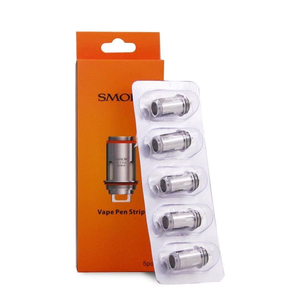 SMOK Vape Pen Replacement Coils, Strip, 0.15 ohm, Works with Vape Pen 22 Kit, Vape Pen V2 Kit, Vape Pen Tank, Pack of 5, No Nicotine