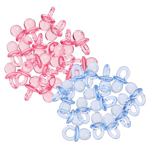 ORFOFE Shower Party Favors 100pcs Acrylic Mini Pacifiers Toddler Shower Decor