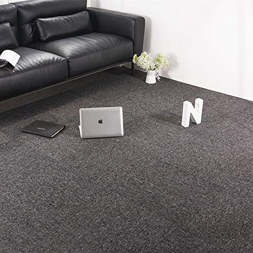 Carpet Tiles 20X20 Inch For Bedrooms 9 Tiles Can Covered 25 Square Feet Living Rooms Kids Rooms Office Decor Dark-Grey #TOP4