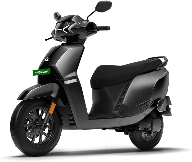 Ampere Nexus EX+ Electric Scooter by Greaves I 136 km IDC Range I Next Gen LFP Battery I Booking for Ex-Showroom Price (with Portable Charger, Carbon Knight)