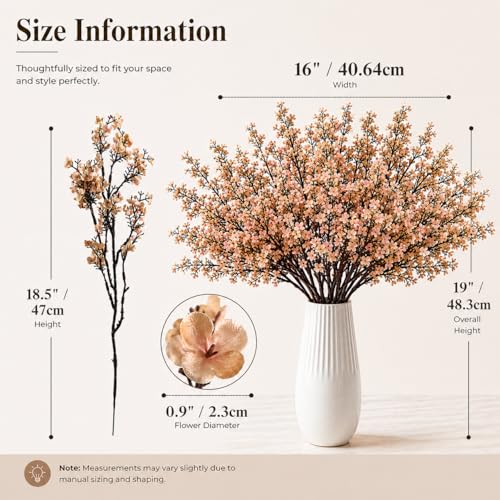 Image of Mandy's 15 Bundles Artificial Light Brown Baby's Breath Flowers