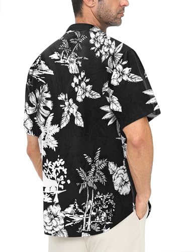 Hawaiian Shirt for Men with Pocket - Button Down Wrinkle-Resistant for Beach, Pool Parties (S-4XL)2