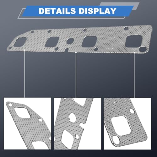 Image of Exhaust Manifold Gasket Repair Set Fits 2003-2008 Ram 1500 2500 3500 5.7L | Chry.sler Dod.ge R.am 5.7L V8 Engines, With Bolts Studs and Nuts, Front Left and Right side