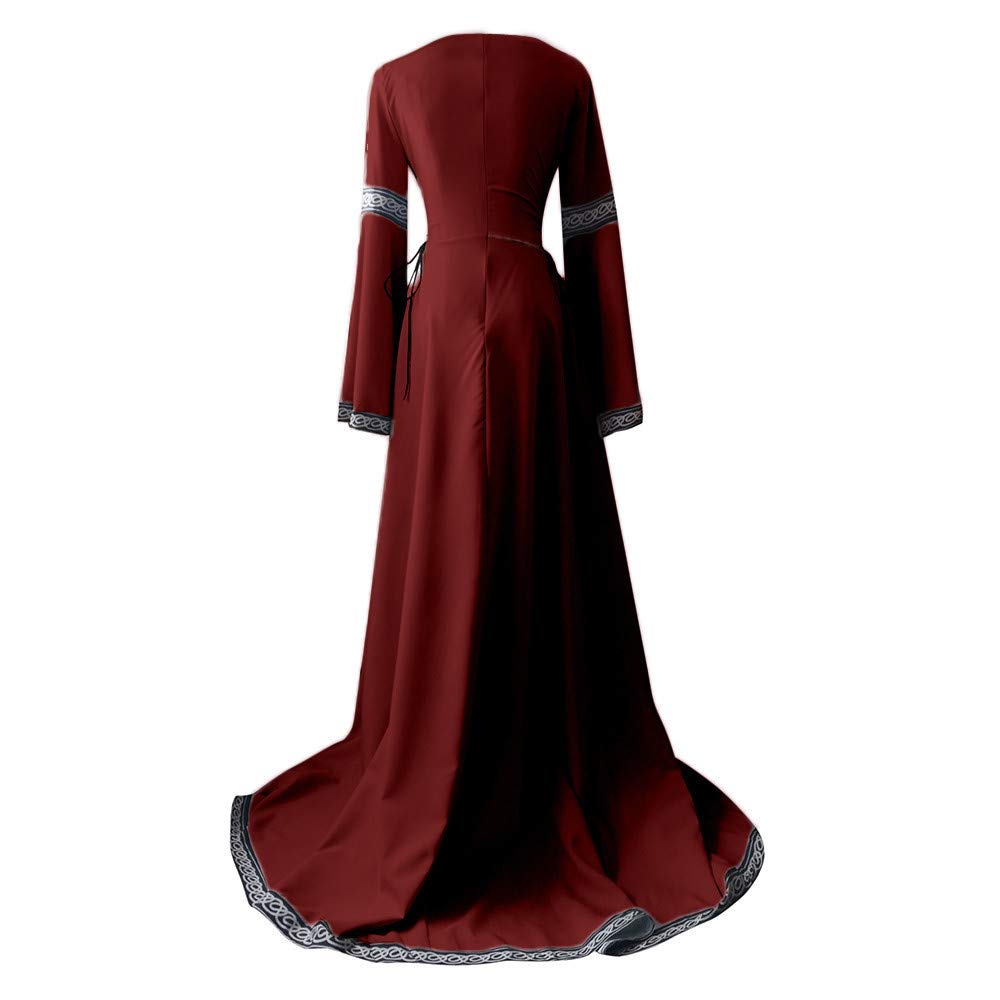 Mittelalter Kleid Damen Renaissance Kostüm Damen Mittelalter Kostüme Maxi | Glockenärmel Gothic Kleidung, Corsagenkleid, Frauen Viktorianisches, Faschingskostüm, für Cosplay Karneval Halloween