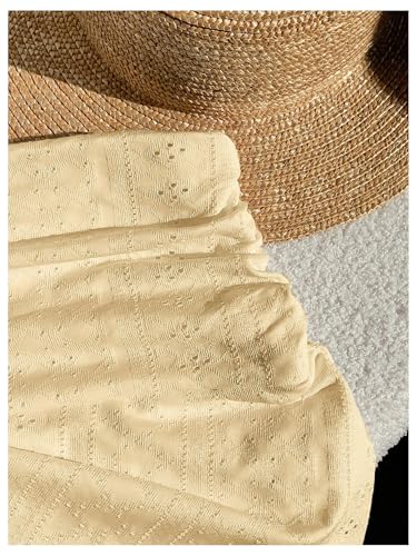 Floerns Women's Y2k Mini Skirt Eyelet Embroidery Ruched Ruffle Hem Going Out A Line Skirt4