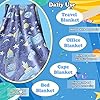 Best Gift Christmas Space Glow in The Dark Rocket Throw Blanket with Storage Bag, Soft Throw Blanket for Boys, Gifts for Holiday Birthday New Year, Kids Blanket, Day Care Home Use, 50"x60" Blue #3