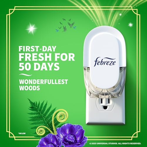 Febreze Plug In Air Freshener, "Wicked: For Good" Limited Edition Odor-Fighting Scented Oil Refill, Air Fresheners for Home and Bathroom and Kitchen, Long Lasting, Wonderfullest Woods, 2 Count - image 5