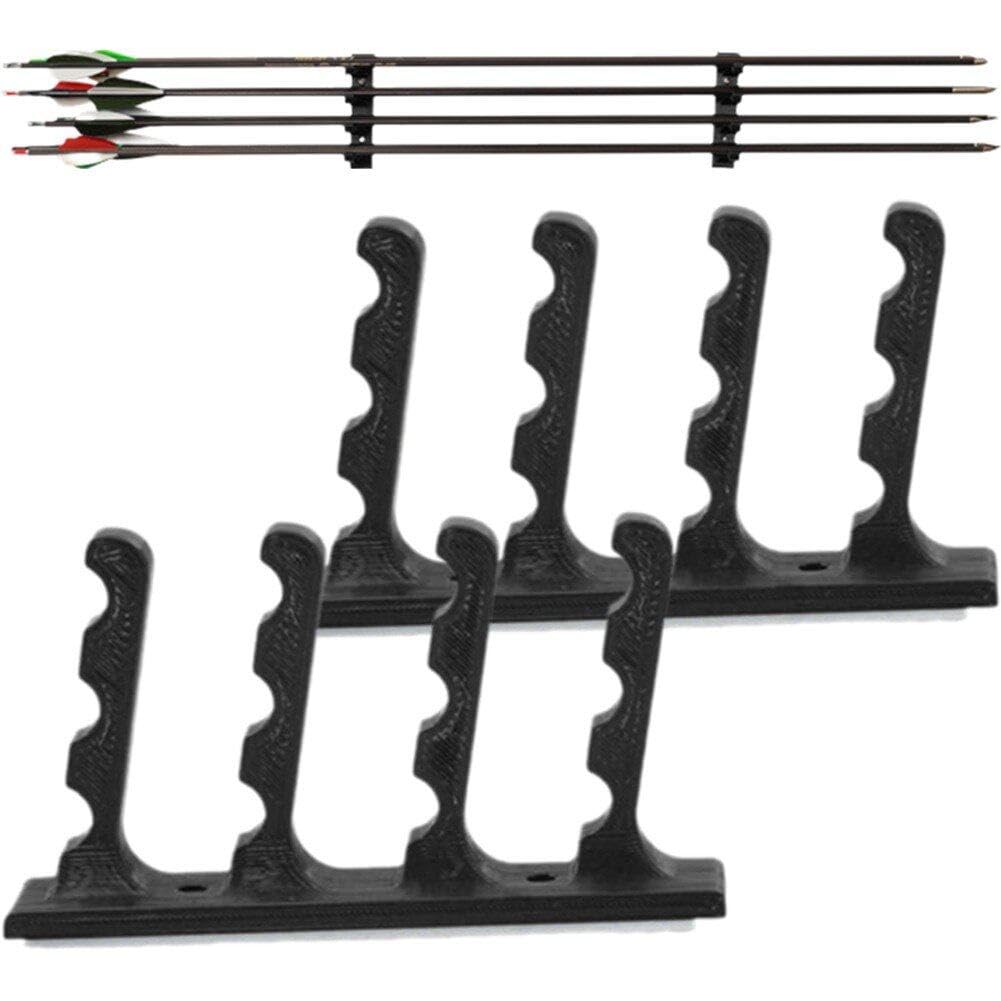 Danlai Black 2Pcs Bow Arrow Wall Hanger Archery Arrow Holder Wall Mount Storage Bracket Arrows Display Rack Hanger Brackets