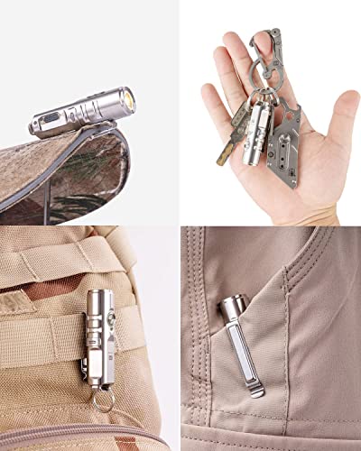 Rovyvon A2 G4 Usb C Rechargeable Keychain Flashlight, 650 Lumens 6500K Cool White Super Bright Small Edc Pocket Light Gear With Magnetic Clip And Tail Base, Metal Switch For Daily Carry Use #TOP5