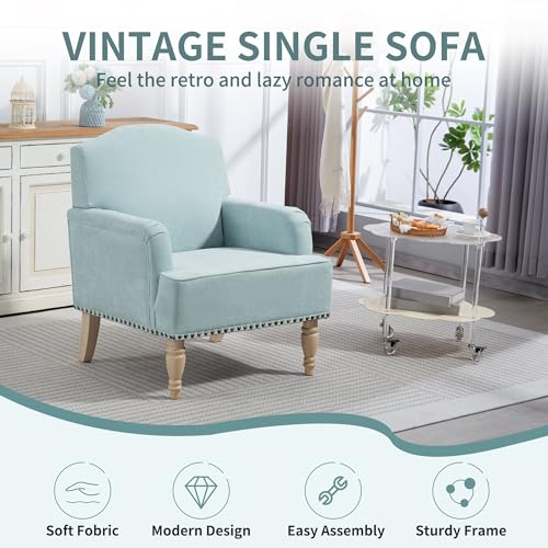 Sillón Plegable Poliéster Azul claro miniatura 3
