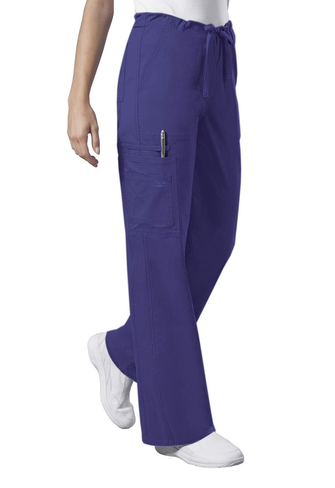 CHEROKEE Workwear Scrubs Unisex Stretch Cargo Pant, Grape, 5X-Large