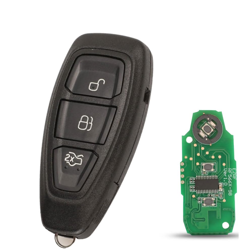 Guscio Chiave auto a distanza Controllo remoto telecomando radiocomando portachiavi Auto chiave remota per Ford Focus Fiesta C-Max Mondeo Ecosport Galaxy Kuga Smart Keyless 433MHz KR55WK48801