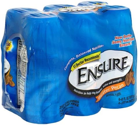 Ensure Nutrition Drink, Butter Pecan, 6-8 fl oz (237 ml) Bottles [1.5 qt (1.42 l)]
