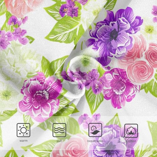 Joisal Cotton Girls Underwear Toddler Pink Purple Floral White Cute Panties Girl Florals Kids Undies Briefs 2t3