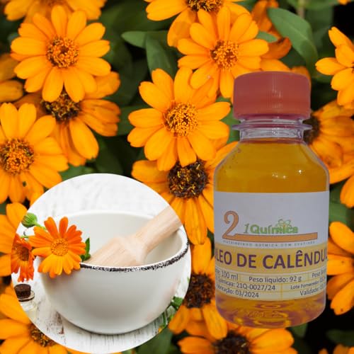 Óleo De Calêndula 100% Puro 100ml Sem Fragrância e Natural