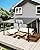 GarveeLife 12'x 14' Lean to Gazebo, Hardtop Wall Pergola with Polycarbonate Roof, Aluminum Frame Slant Mounted Gazebo for Lawn Patio Deck Yard and Party