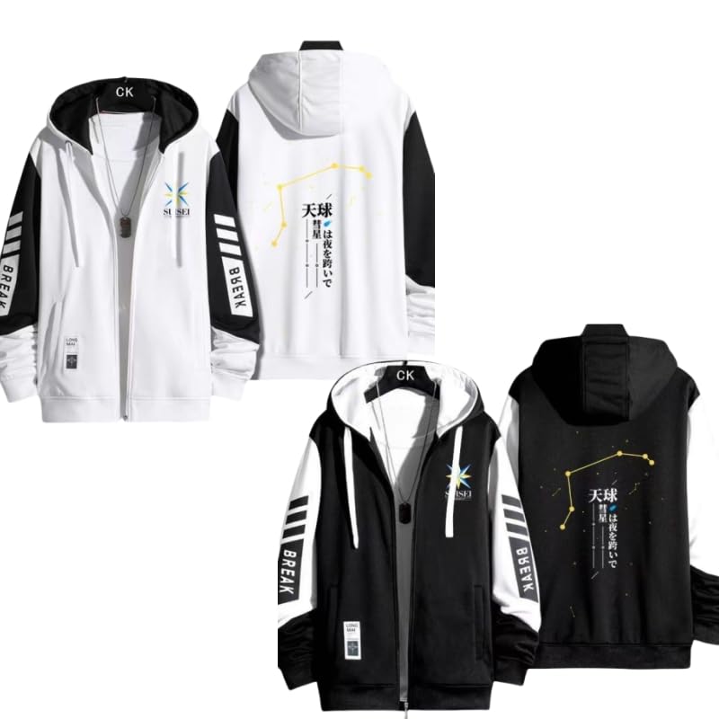 Amazon.co.jp: 星街 パーカー 長袖 コート ホロ 星街すいせい