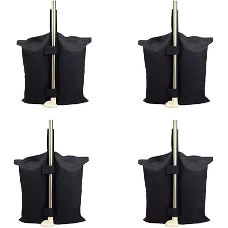 4 Sacchetti Porta Zavorra Per Gazebo E Tenda Da Esterno – Pesi Per Teli E Paravento – PHI VILLA