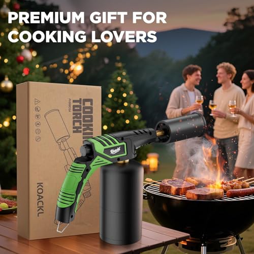 Image of KOACKL Powerful Propane Torch, Propane Torch Head, Cooking Culinary Torch Lighter, Charcoal Lighter, Sous Vide Searing Steak, BBQ, Grill, Outdoor Campfire Charcoal Starter(Tank Not Included)