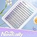 Natural Lash Clusters Kit Wispy Lash Extension Kit Cluster Eyelash Extension C-curly Cluster Lashes Kit DIY Eyelash Extension Kit Natural Eyelash Clusters with Lash Bond and Seal by Newcally