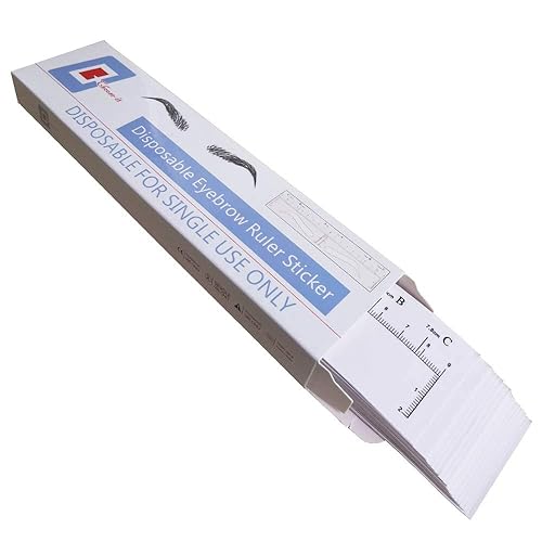 Miniatura 5 de CHOOSE-IT Juego de plantillas desechables para cejas, 50 unidades, calcomanías de mapeo transparentes, plantillas de cejas para microblading, PMU y