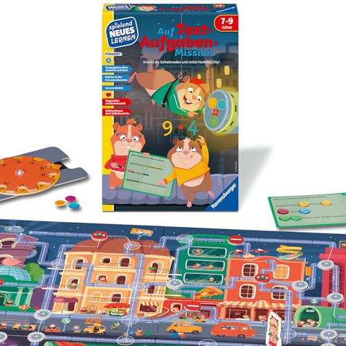 Ravensburger 24977 Auf Textaufgaben-Mission – Spielend Neues Lernen: Lernspiel, Spiele ab 7 Jahre, für 1-4 Spieler, Geschenk für Mädchen oder Junge