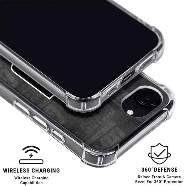 Skinit Clear Phone Case Compatible with iPhone 16e - Officially Licensed NFL New York Giants Black & White Design