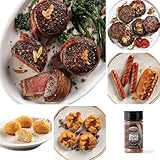 Omaha Steaks Deluxe Gift Package (4 Bacon-Wrapped Filet Mignons, 4 Steak Burgers, 4 Gourmet Jumbo Franks, 4 Au Gratin Potatoes, 4 Caramel Apple Tartlets, 1 jar Omaha Steaks Seasoning)