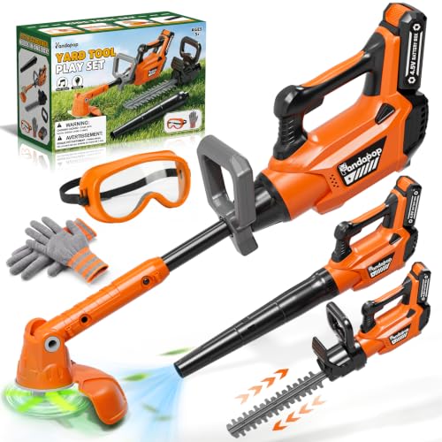 Image of Pandapop 3-in-1 Kids Leaf Blower, Weed Wacker & Hedge Trimmer Toy