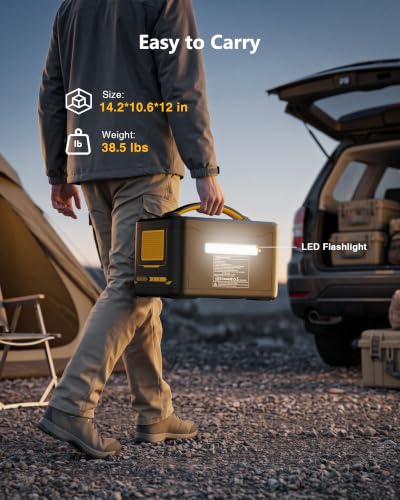 Image of VTOMAN Jump1800 Power Station with Jump Start, 1408Wh LFP Solar Generator
