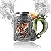 Acero Inoxidable Cerveza Taza ,Jarras de Cerveza Familizo Tazas Taza DragóN Volador De Resina 3d Taza de Bebida Taza de Téaza Para El Hogar/Oficina/Fiesta/Halloween